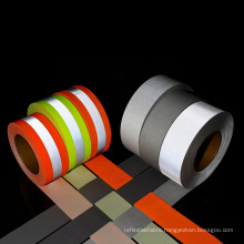 High visibility reflective stretch ribbon fabric tape for clothing